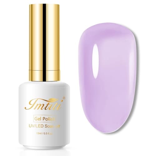 light purple jelly gel nail polish