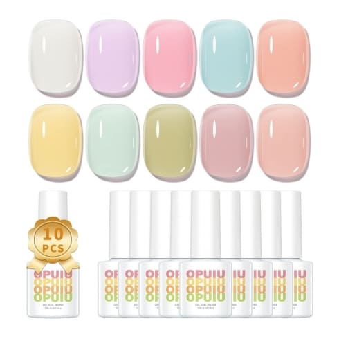pastel jelly gel nail set
