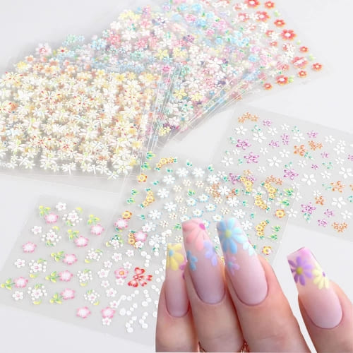spring 3d flower nail stickers