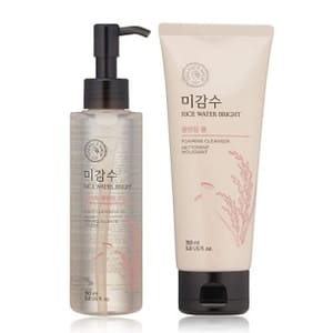 The Face Shop Rice Water Bright Foam Cleanser & Cleansing Oil Set