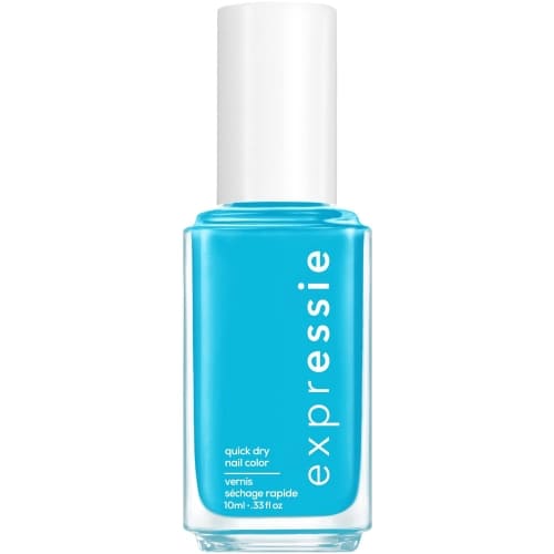 bright aqua light blue nail polish