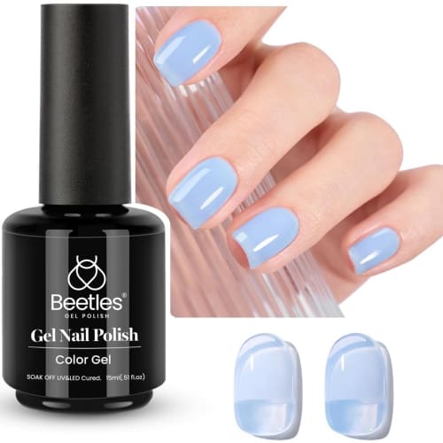 light blue jelly gel nail polish