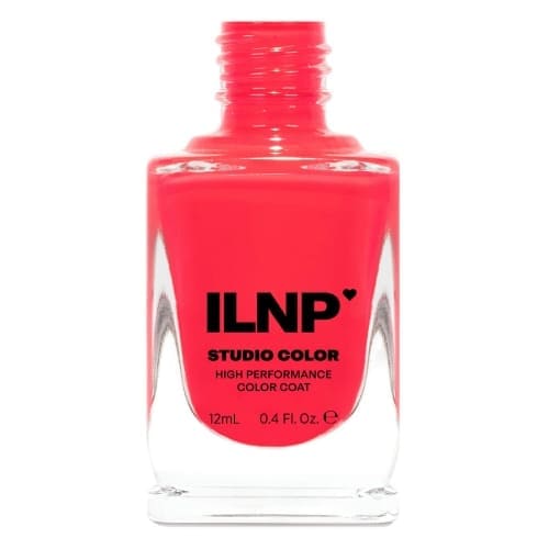 neon reddish coral nail polish
