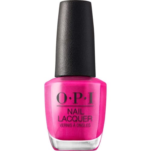 glossy hot pink nail polish