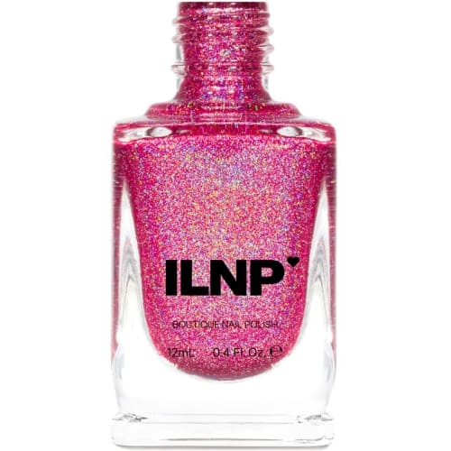 glitter hot pink nail polish