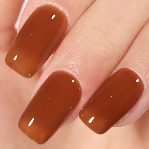 caramel brown jelly gel nail polish