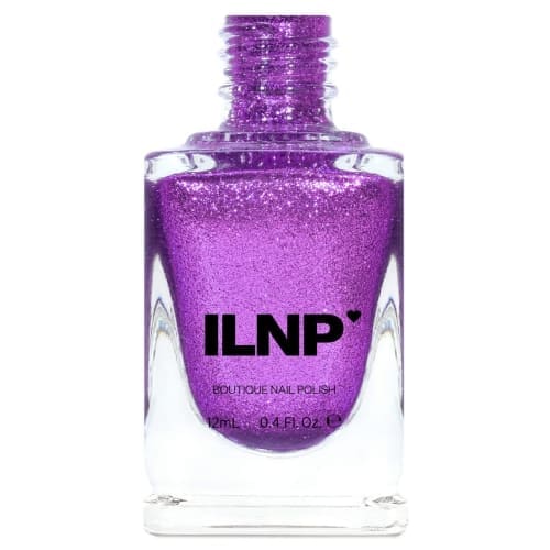 glittery purple nail polish