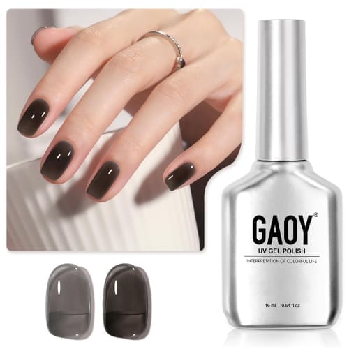black jelly gel nail polish