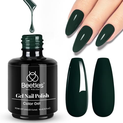 dark green gel nail polish