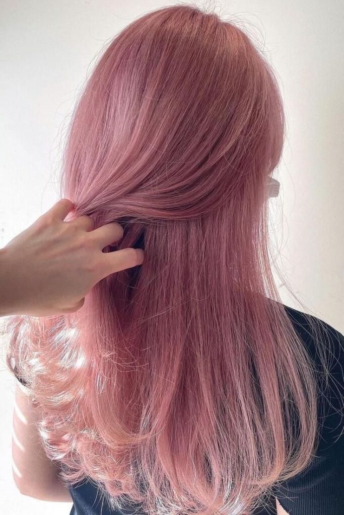 Korean Ashy Pink Hairstyles