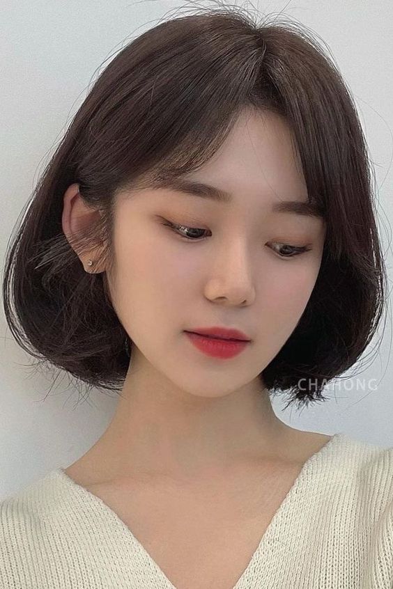 Rounded Bob With Bangs
