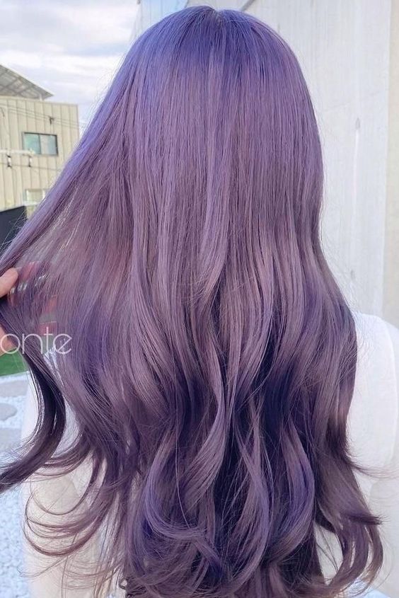 Korean Ashy Purple Hairstyles
