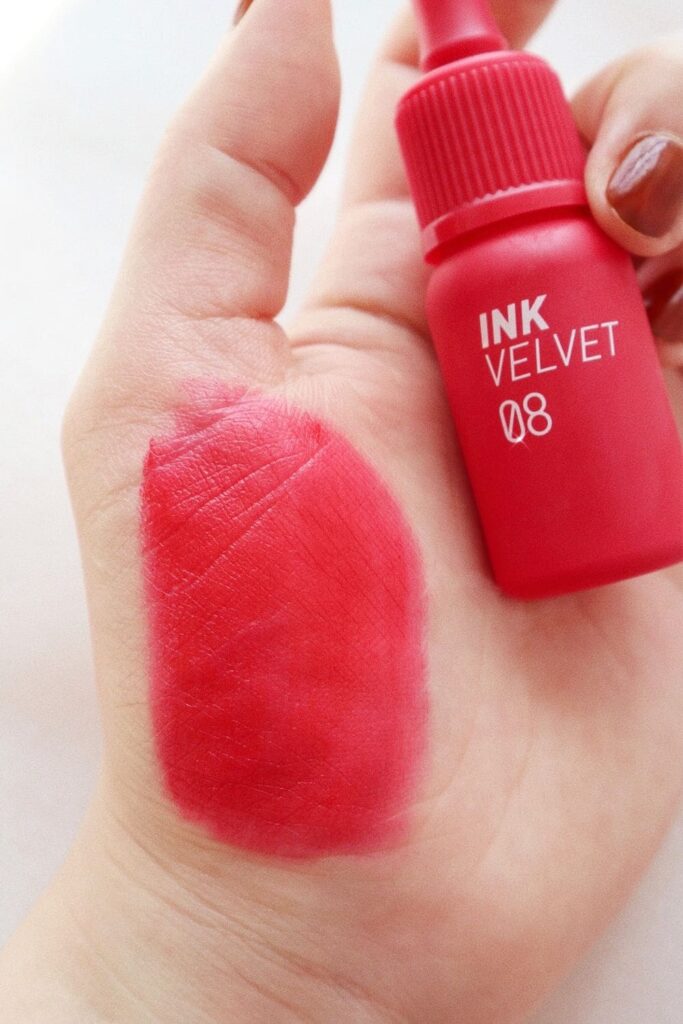 Best Korean Velvet Texture Lip Tint: Peripera Ink the Velvet in Sellout Red