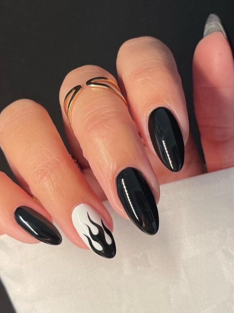 black flame accent