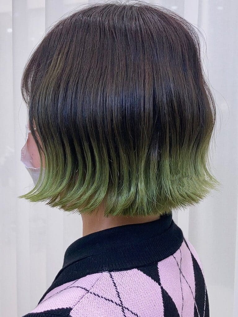 Mint Ombre for Short Hair