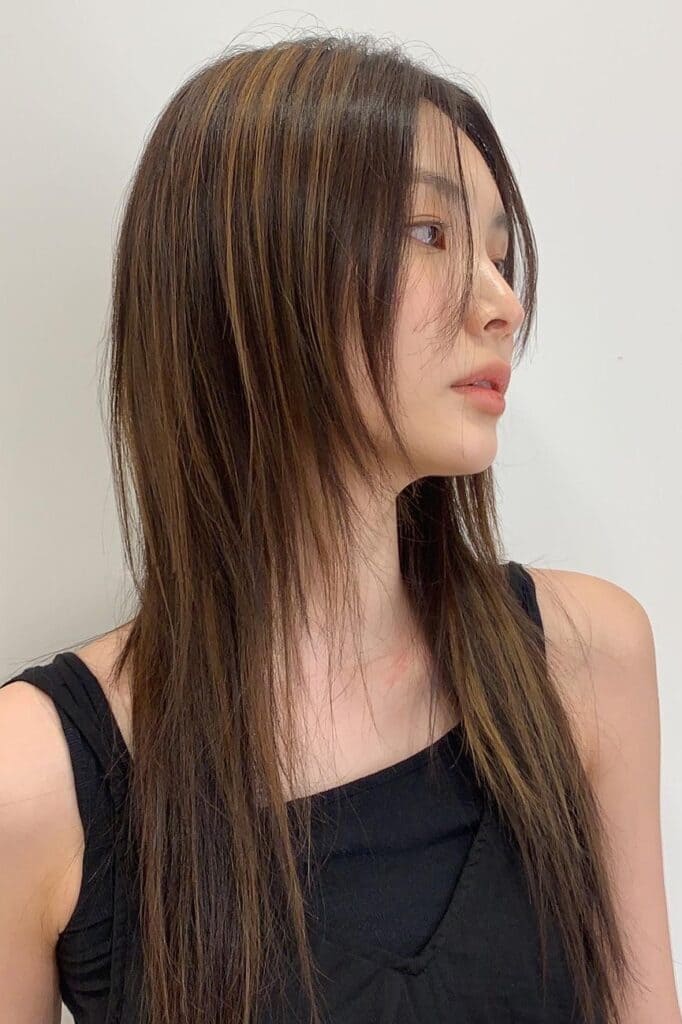 Long Straight Korean Layered Haircut