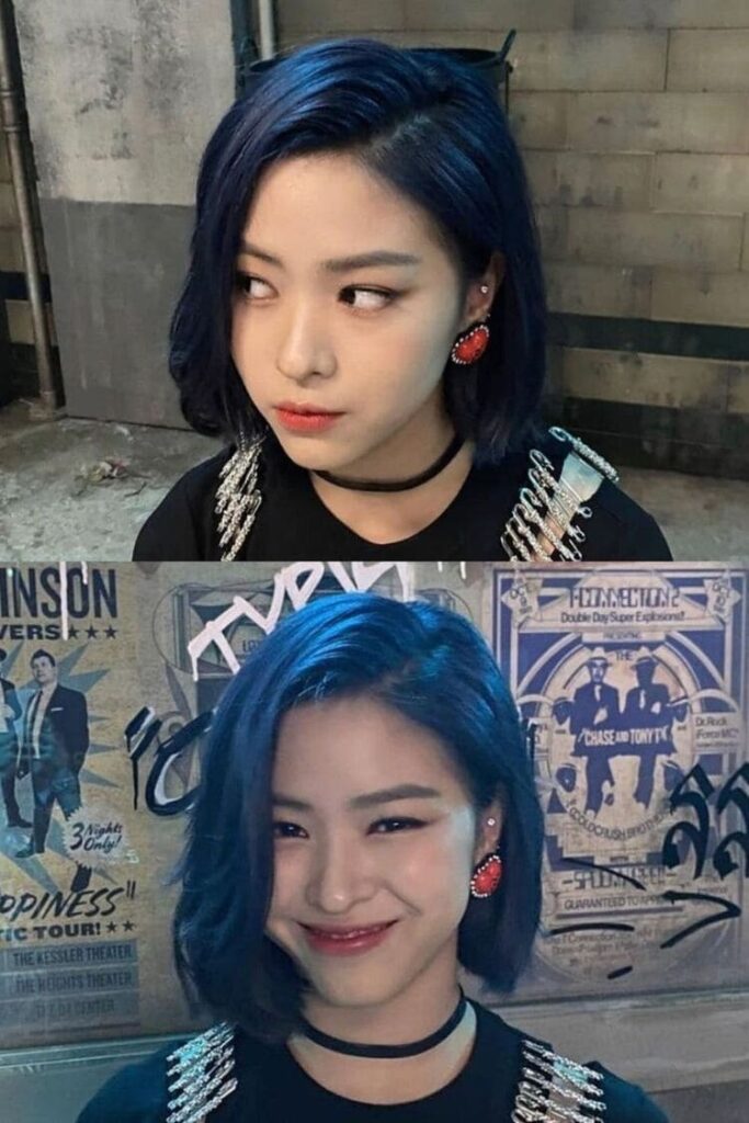 Ryujin's Jet Blue Black Hair Color Idea