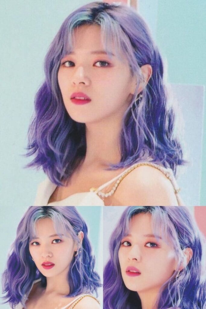 Jungyeon's Blue and Purple Hair Color Idea