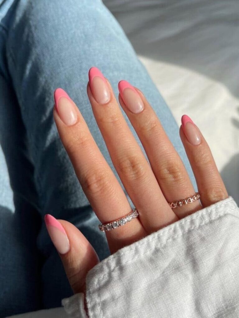 17 Chic Pink French Tip Nails to Upgrade Your Style