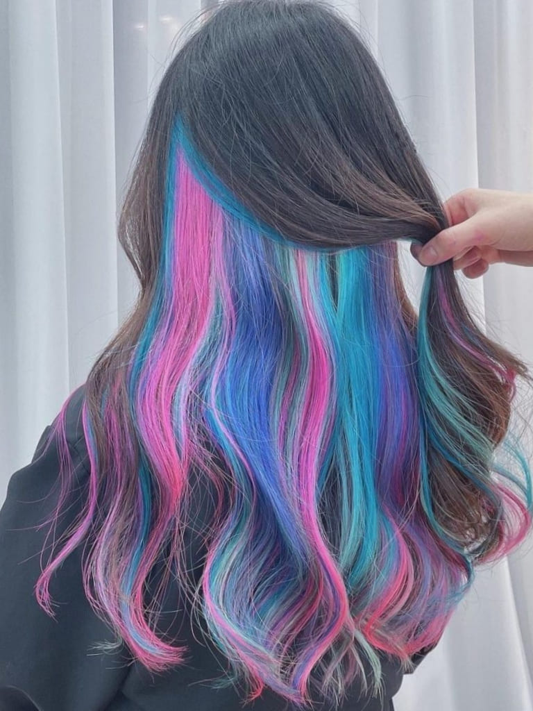 Secret Two-Tone Hair Color: Rainbow