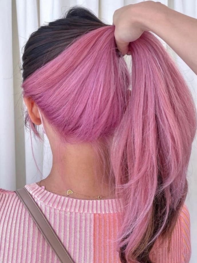 Secret Two-Tone Hair Color: Pink