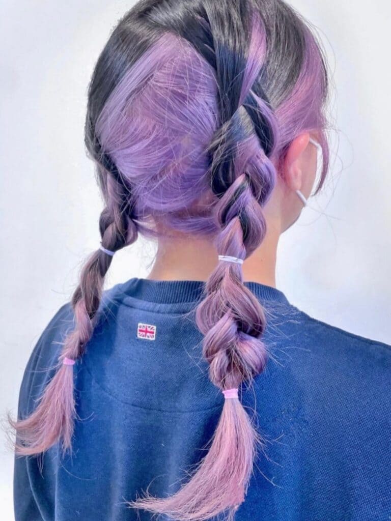 Ash Violet Hidden Hair Color