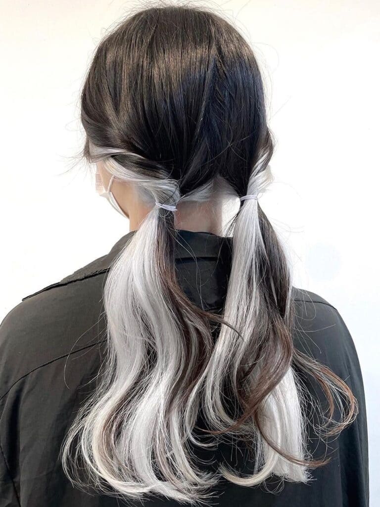 Black and White Two-Tone Hair