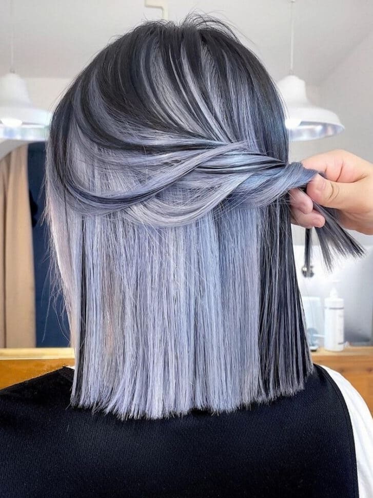 Icy Blue Hidden Hair Color