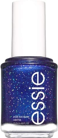 shimmery blue nail polish