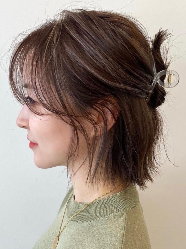 Half Up Hairstyles With Claw Clip