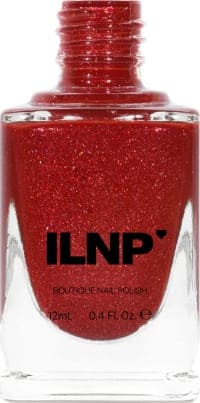 shimmery red nail polish