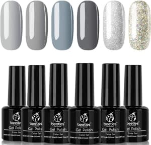 gray gel nail polish set of 6