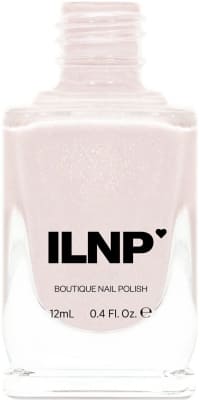 milky white nail polish with shimmer
