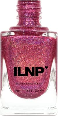 hot pink glitter nail polish