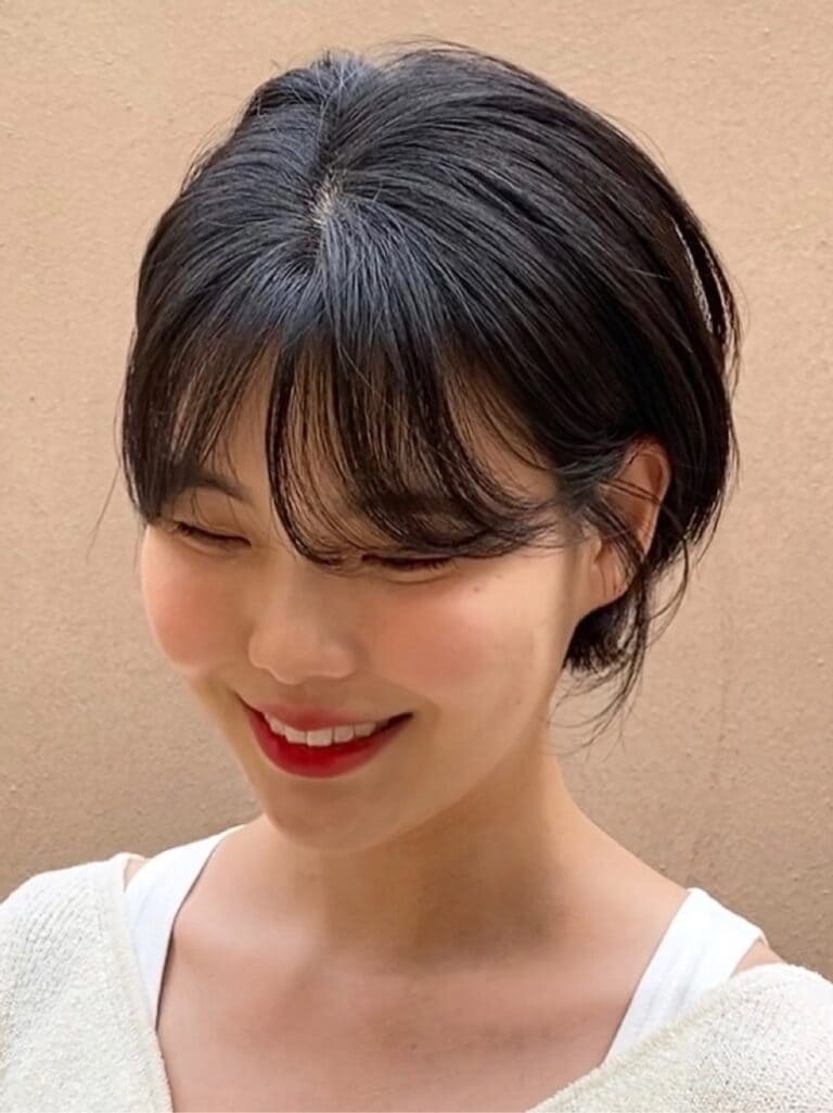Soft Pixie Haircut With Bouncy See-Through Bangs