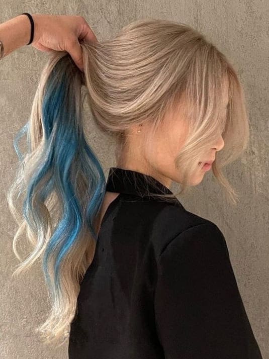 Blonde With Blue Underneath