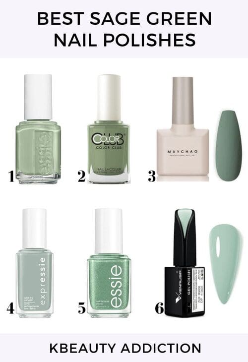 6 best sage green nail polishes