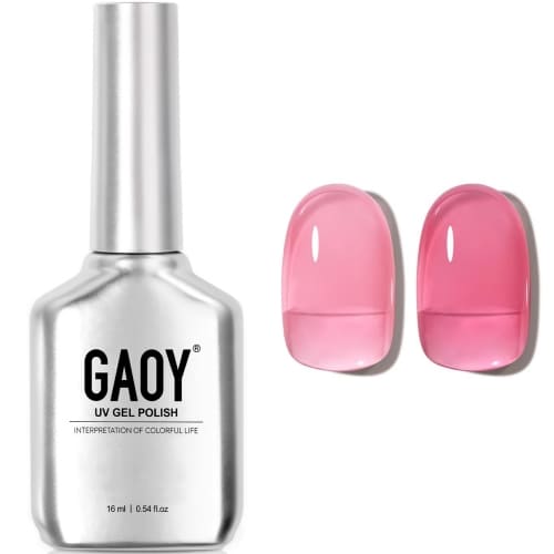 hot pink jelly gel nail polish