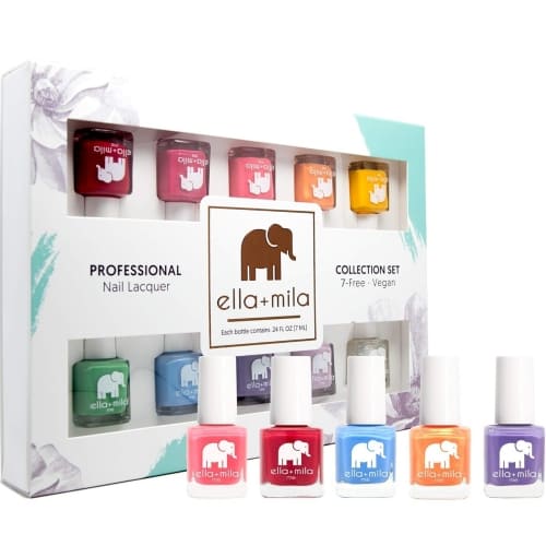 rainbow color nail polish set