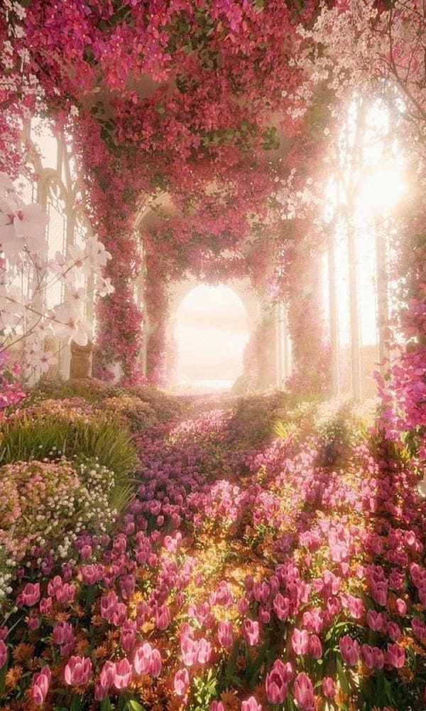 dreamy, beautiful flower phone background 