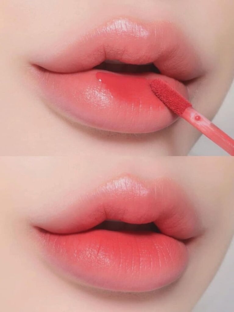 Korean gradient lips in coral