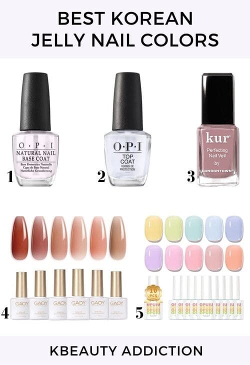 best Korean jelly nail colors polishes