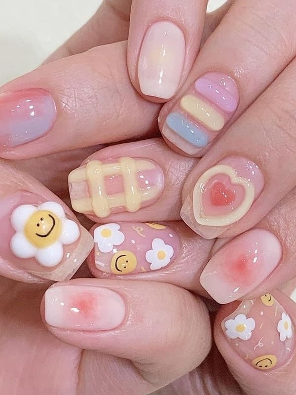 3D jelly embellishment nail art