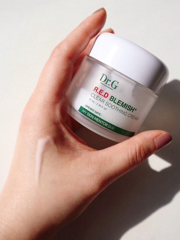 Best Korean Moisturizer: Dr.G Red Blemish Soothing Cream Pic and Texture