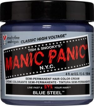 manic panic blue steel hair dye