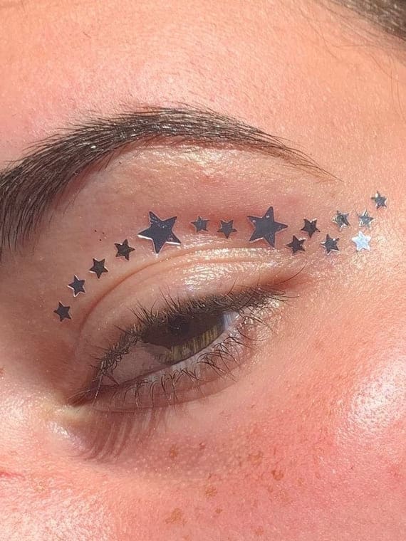 star eye makeup for 4th of July