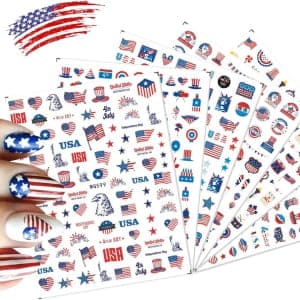 American flag nail stickers