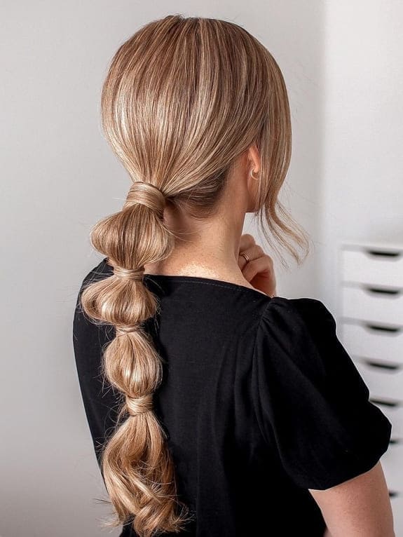 bubble pony hairstyle