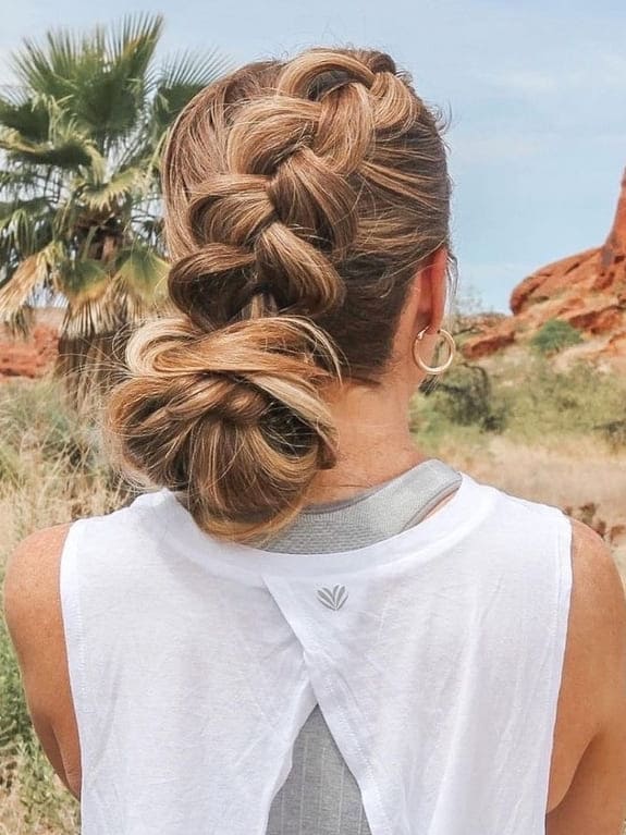 4th of July casual bun hairstyle