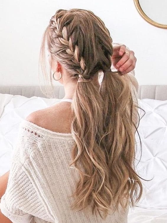 braided pigtail hairstyle